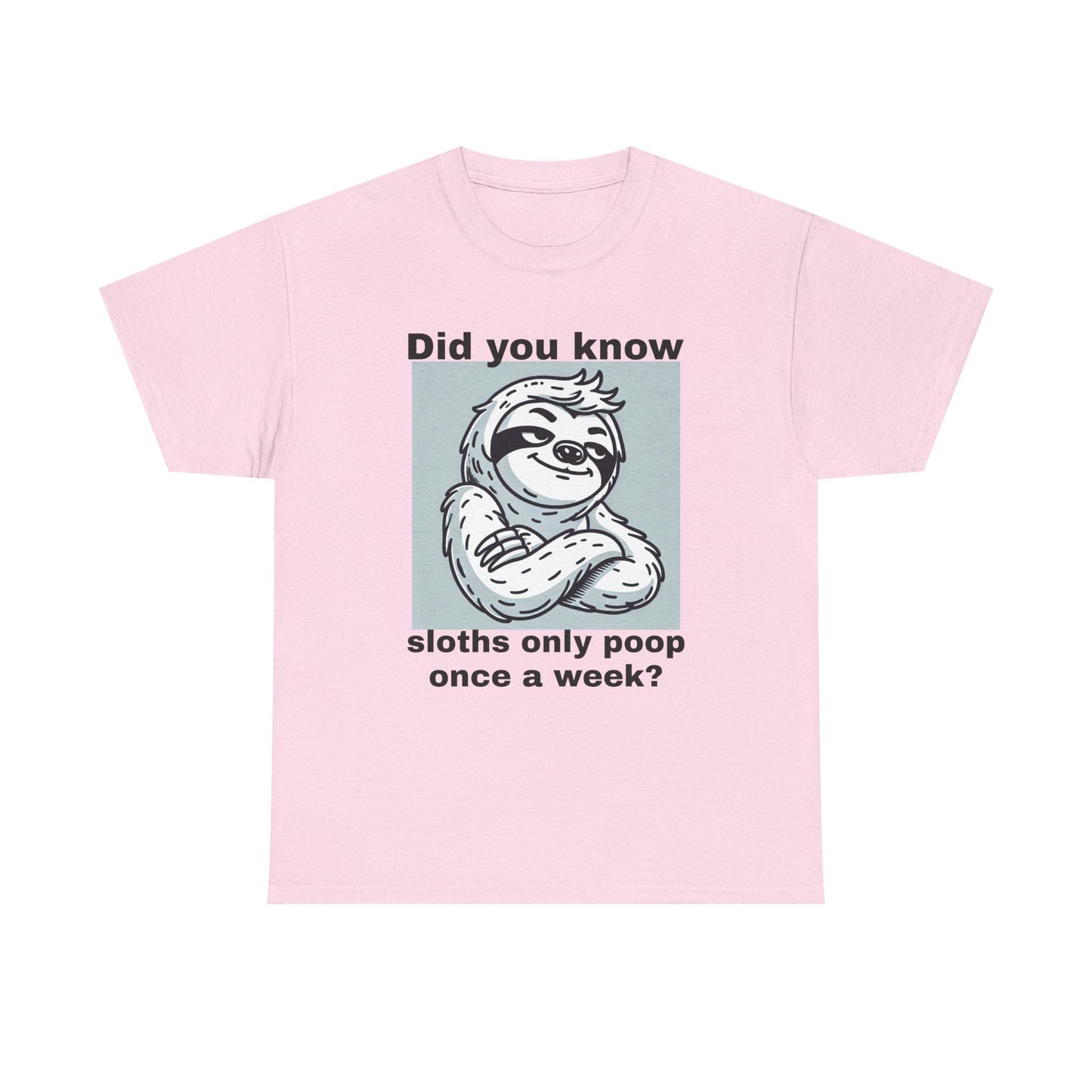 Funny Sloth Fact Unisex Cotton Tee (XS-5XL)