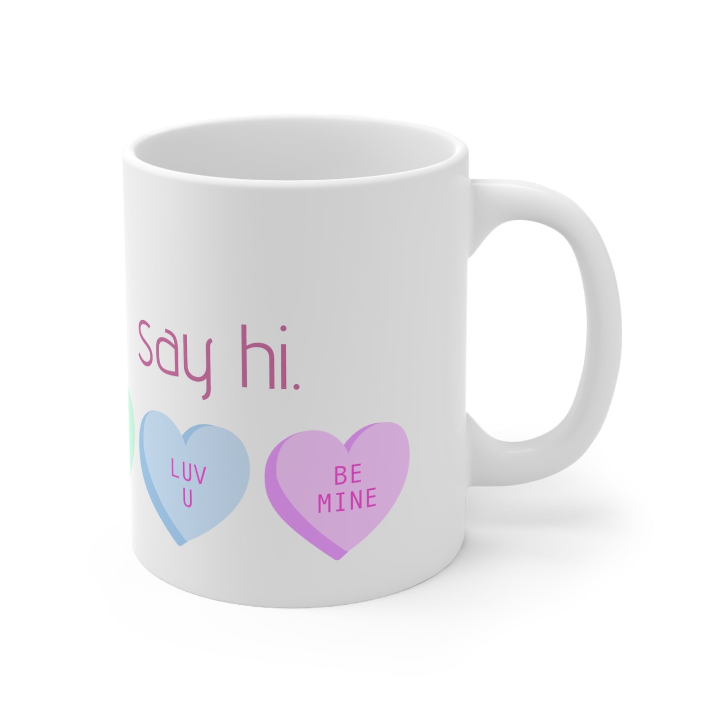 "i'm bi. say hi." coffee mug, 11 oz/15 oz