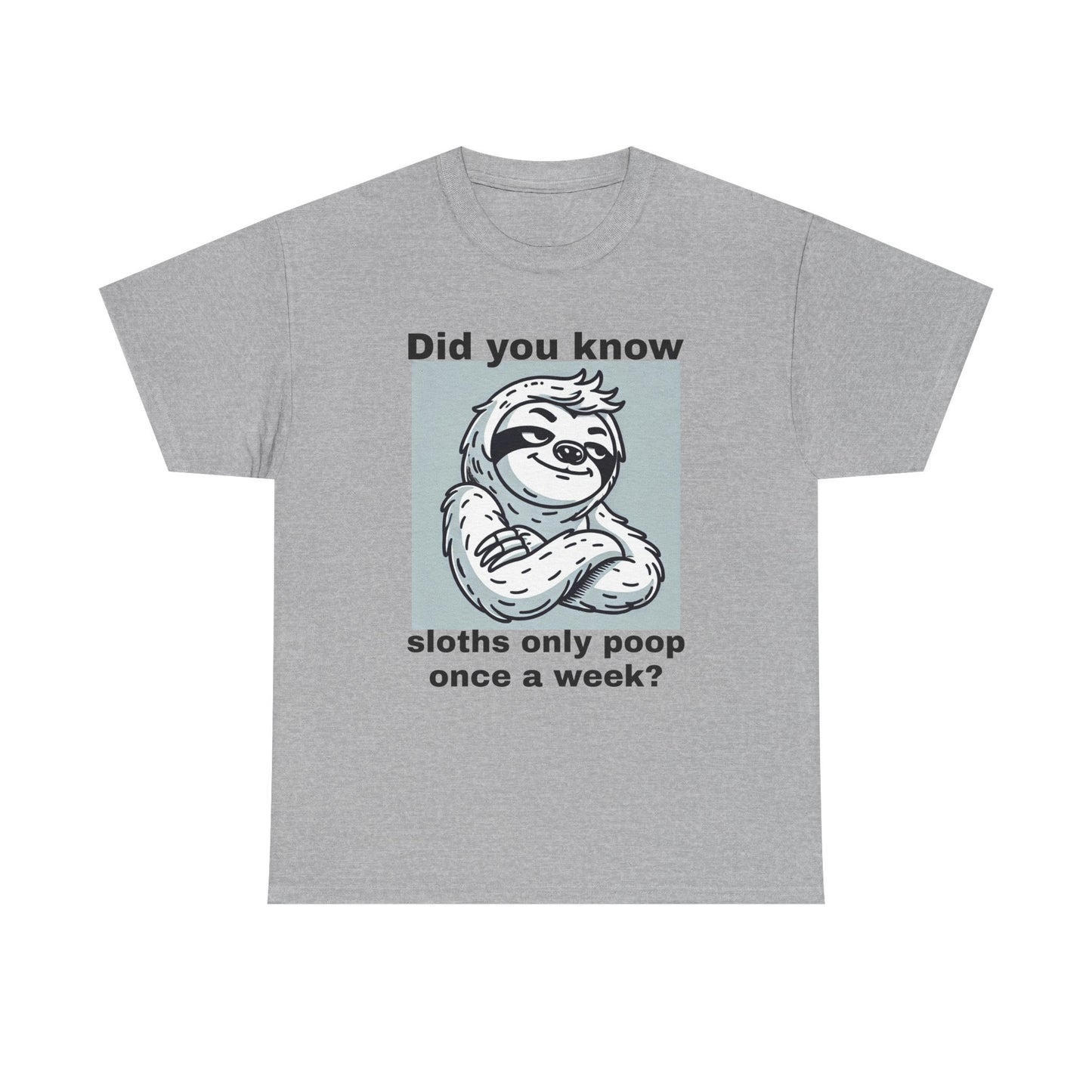 Funny Sloth Fact Unisex Cotton Tee (XS-5XL)