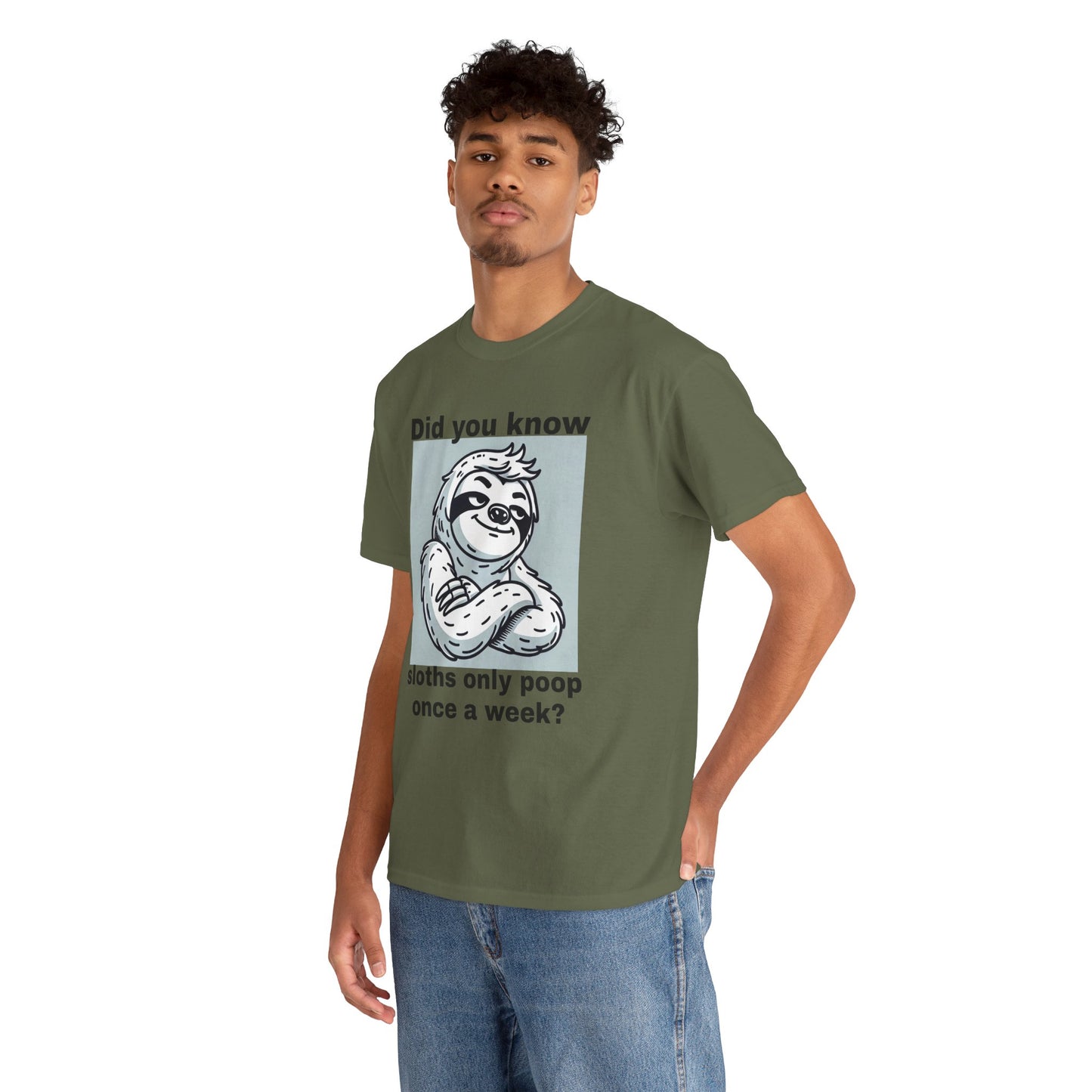 Funny Sloth Fact Unisex Cotton Tee (XS-5XL)