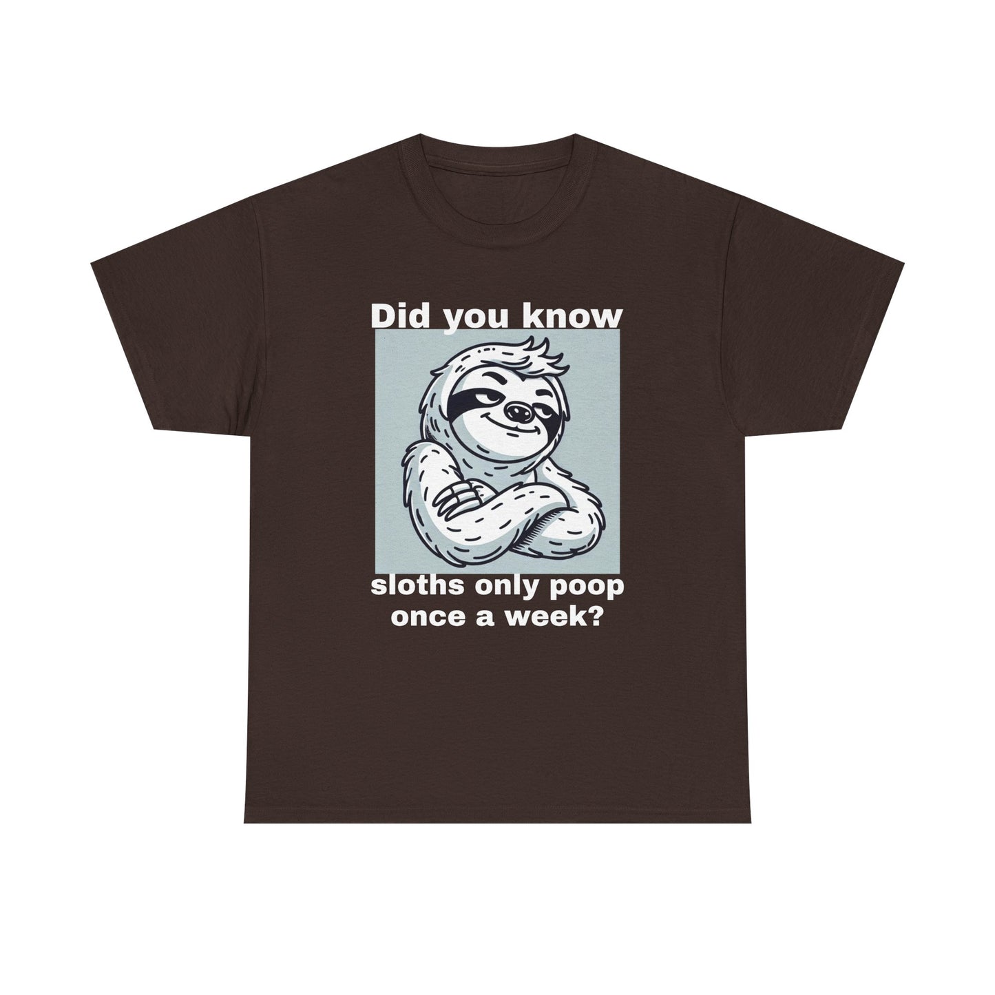 Funny Sloth Fact Unisex Cotton Tee (XS-5XL)