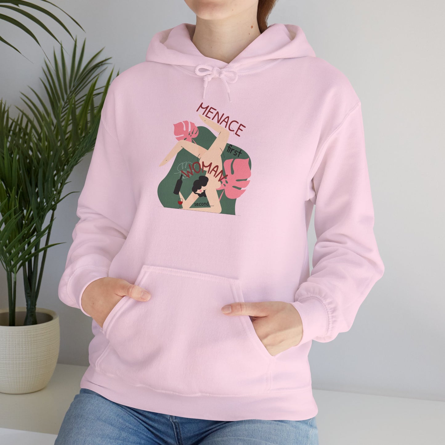 Menace First, Woman Second Hoodie