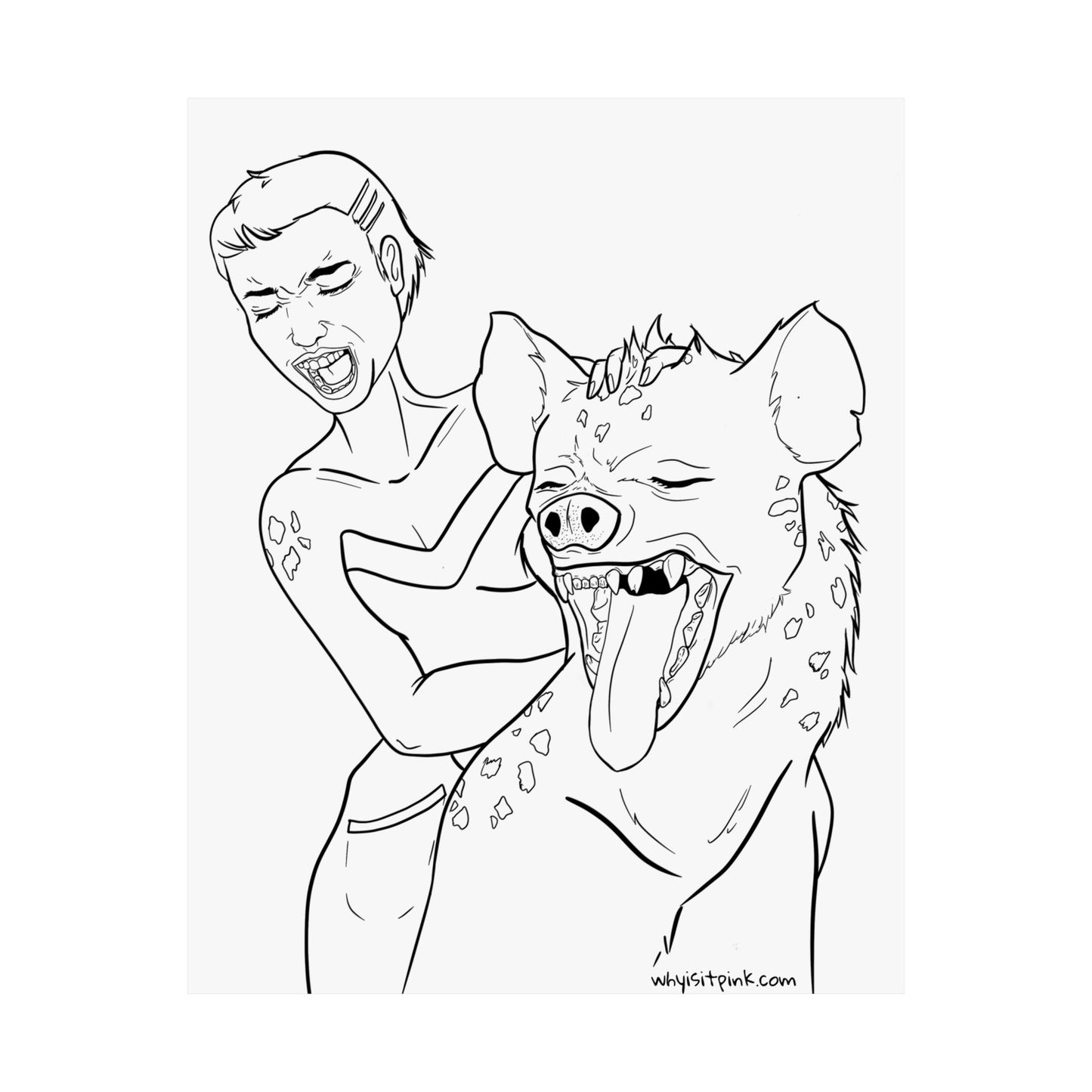 Art Poster - Hilarious Hyena