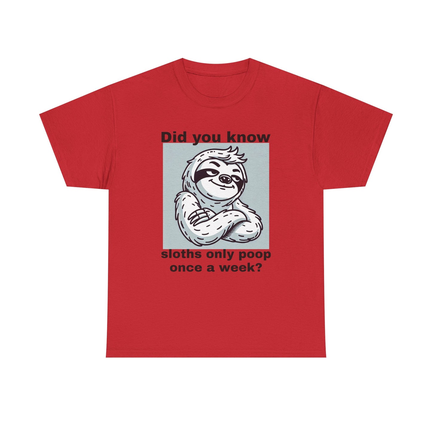 Funny Sloth Fact Unisex Cotton Tee (XS-5XL)