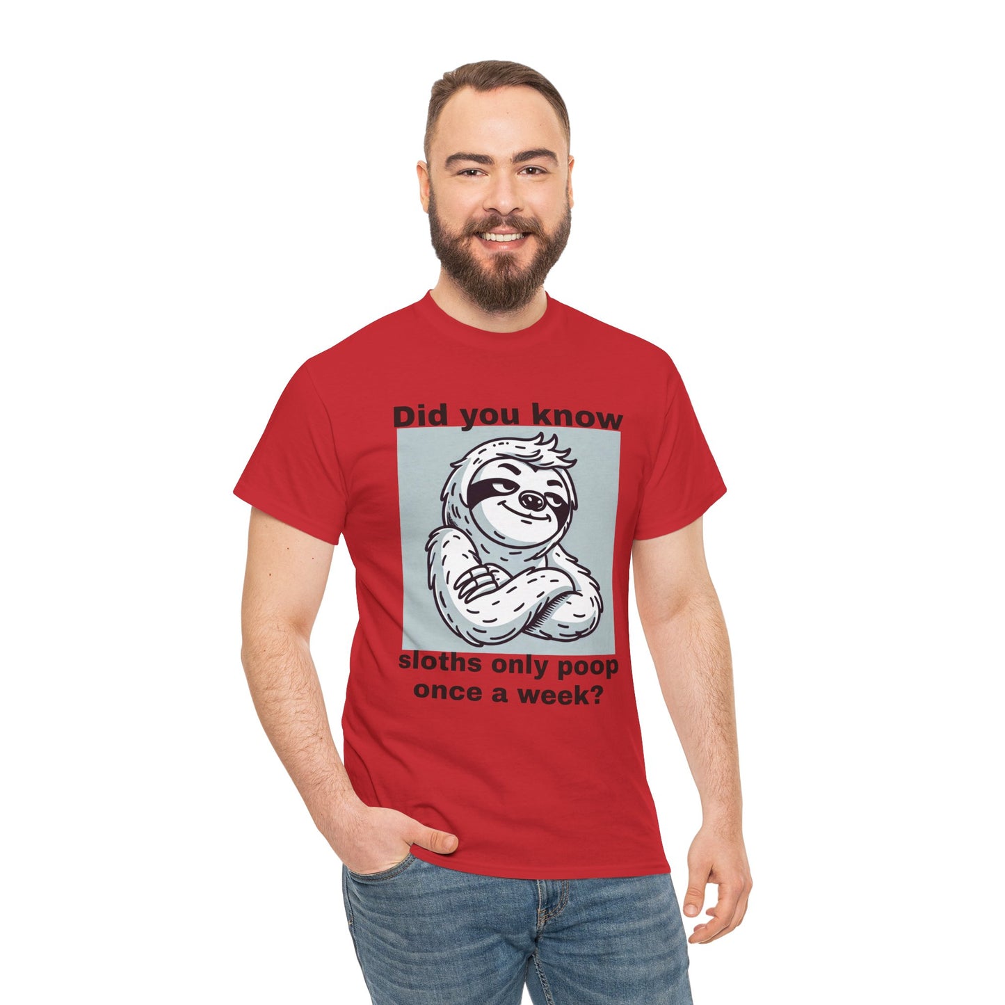 Funny Sloth Fact Unisex Cotton Tee (XS-5XL)