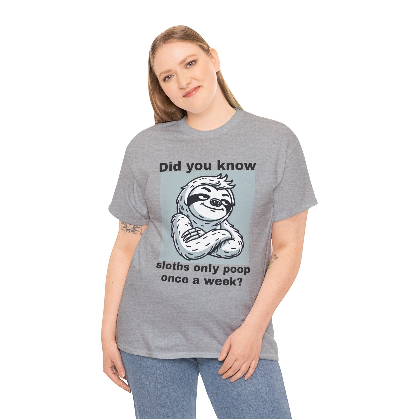 Funny Sloth Fact Unisex Cotton Tee (XS-5XL)