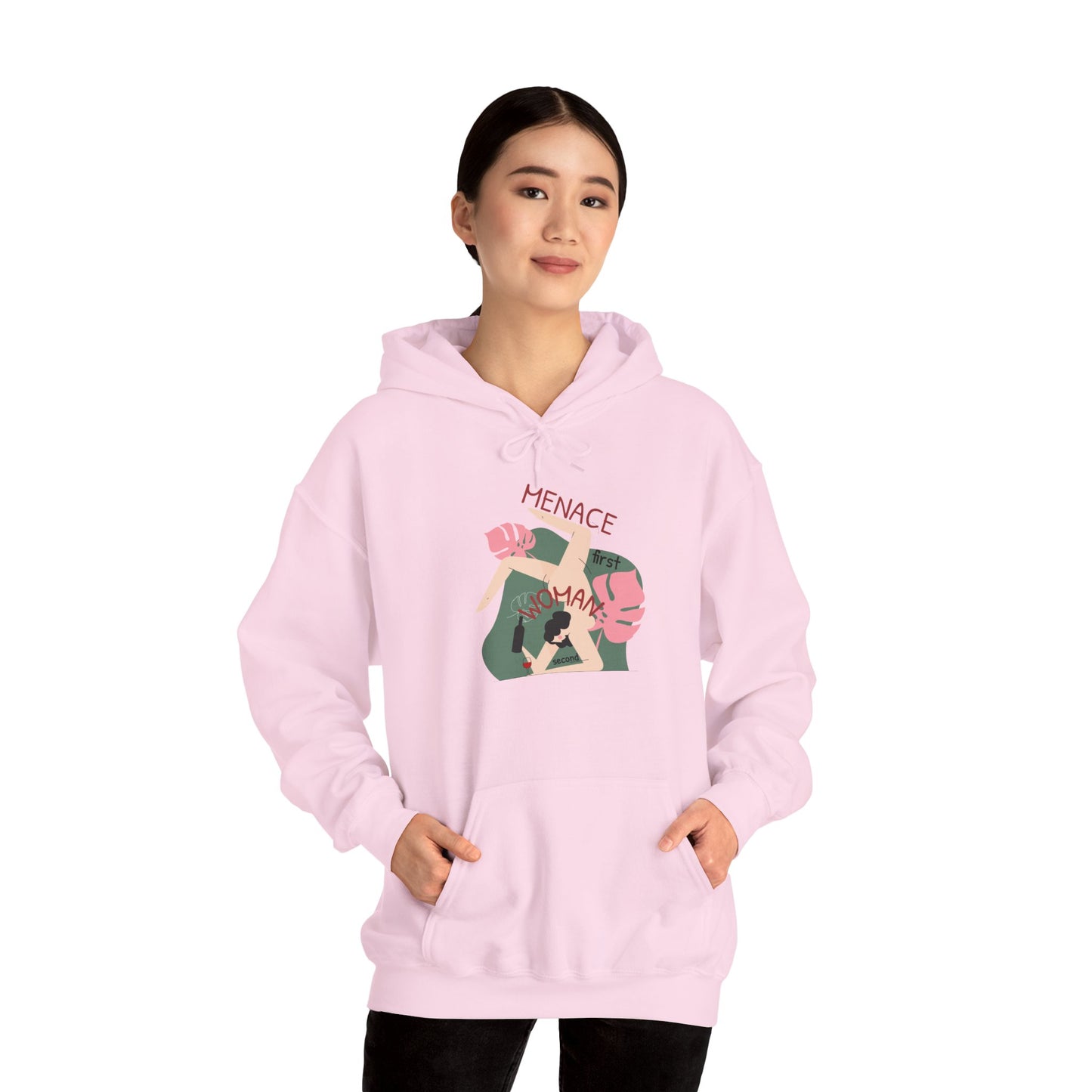 Menace First, Woman Second Hoodie