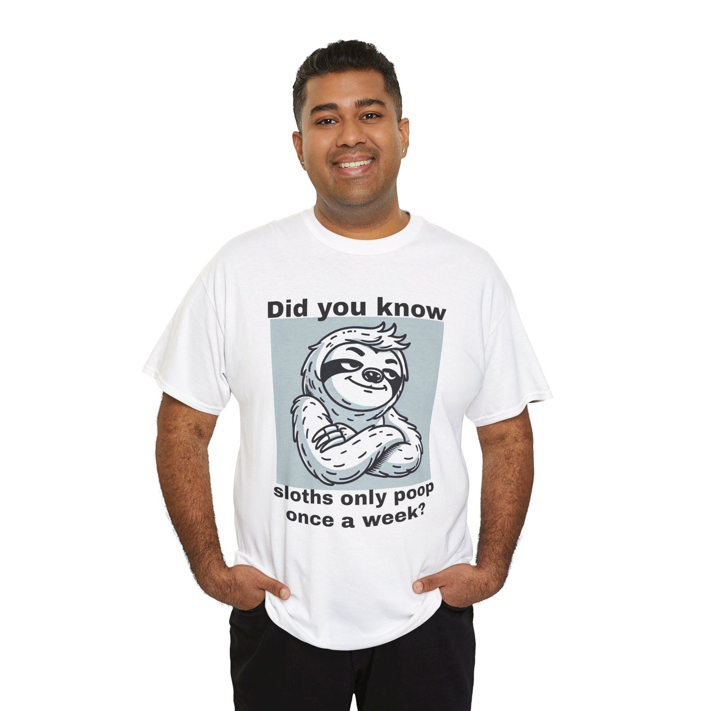 Funny Sloth Fact Unisex Cotton Tee (XS-5XL)
