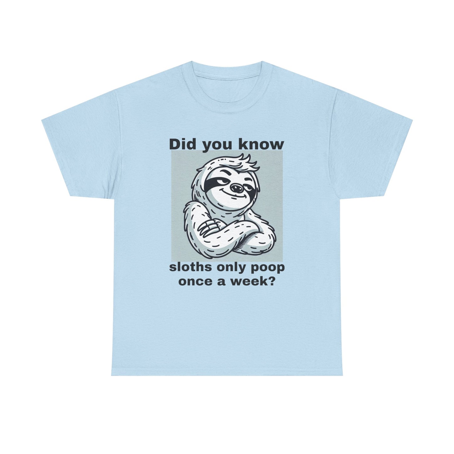 Funny Sloth Fact Unisex Cotton Tee (XS-5XL)