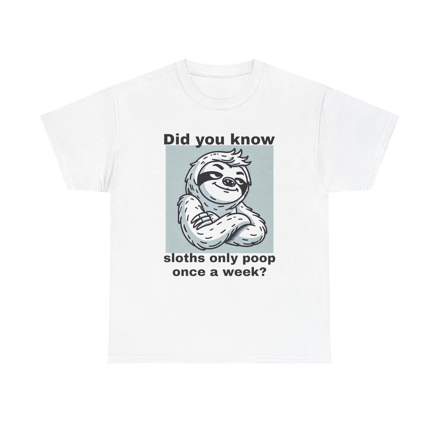 Funny Sloth Fact Unisex Cotton Tee (XS-5XL)