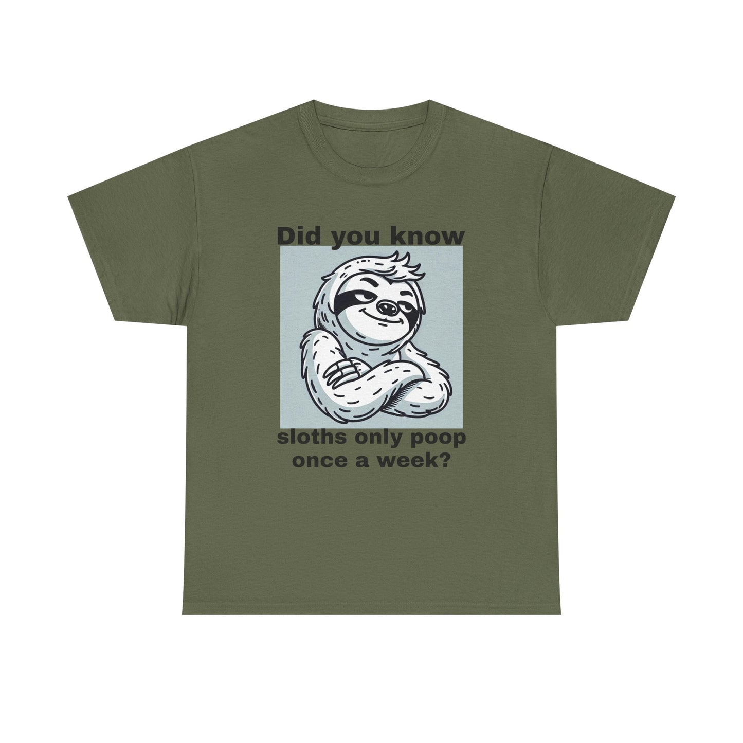 Funny Sloth Fact Unisex Cotton Tee (XS-5XL)