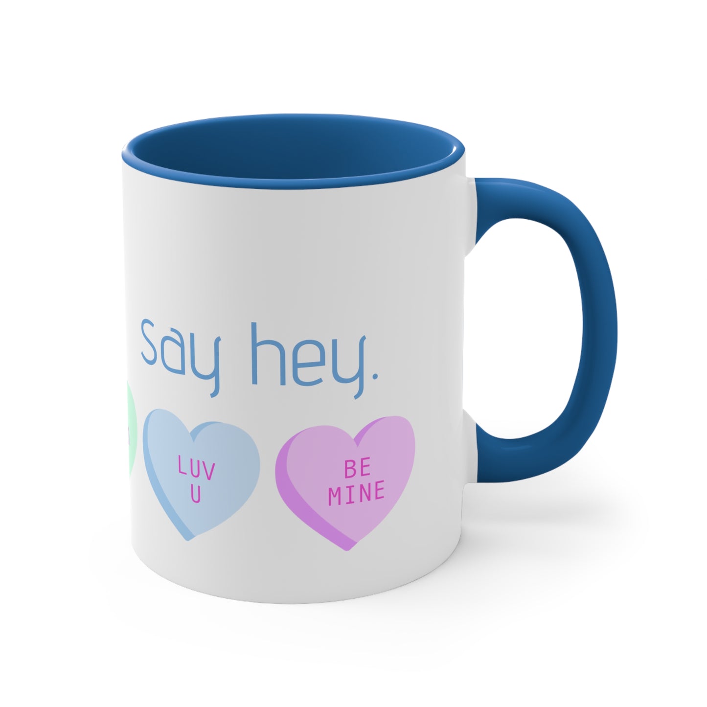 "i'm gay. say hey." two tone coffee mug, 11oz